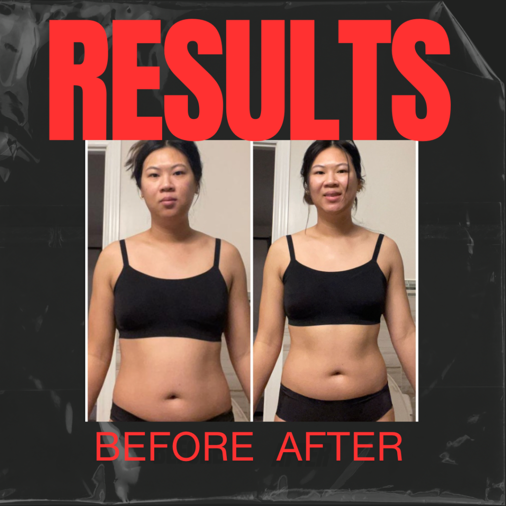 Side-by-side transformation showing muscle tone from a Women's Fitness Bootcamp in Markham